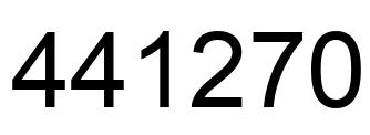 Number 441270 black image