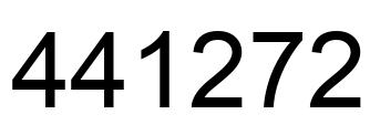 Number 441272 black image