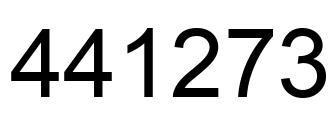 Number 441273 black image