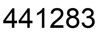 Number 441283 black image