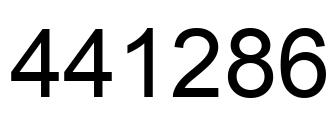 Number 441286 black image