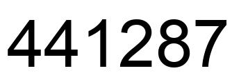 Number 441287 black image
