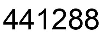 Number 441288 black image