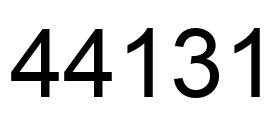 Number 44131 black image