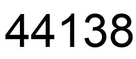 Number 44138 black image