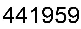 Número 441959 imagen negro