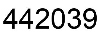 Número 442039 imagen negro