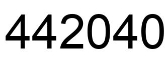 Number 442040 black image