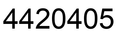 Number 4420405 black image