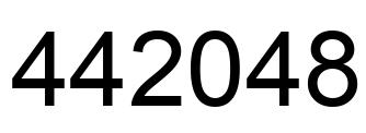 Número 442048 imagen negro