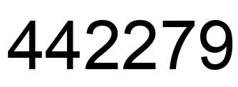 Number 442279 black image