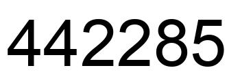Number 442285 black image