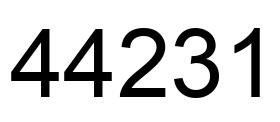 Number 44231 black image