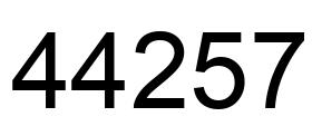 Número 44257 imagen negro