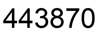Número 443870 imagen negro