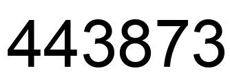 Número 443873 imagen negro