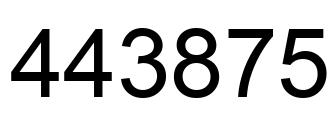 Número 443875 imagen negro