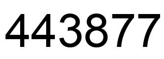 Número 443877 imagen negro