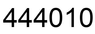 Number 444010 black image