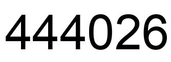 Number 444026 black image