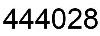 Número 444028 imagen negro