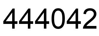 Number 444042 black image