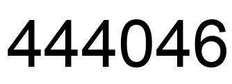 Number 444046 black image