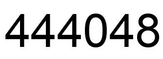 Number 444048 black image