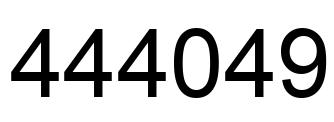 Number 444049 black image