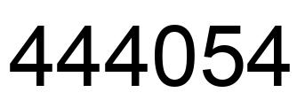Number 444054 black image