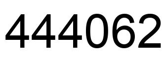 Number 444062 black image