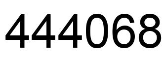 Número 444068 imagen negro