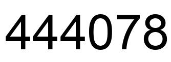 Number 444078 black image