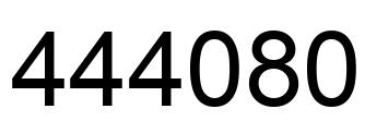 Number 444080 black image