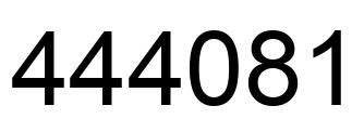 Number 444081 black image