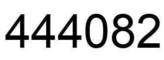 Number 444082 black image