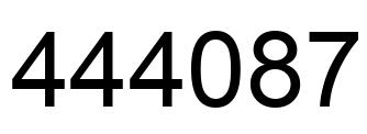 Number 444087 black image