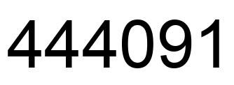 Number 444091 black image
