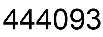 Number 444093 black image