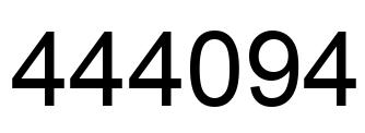 Number 444094 black image