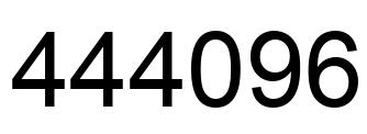 Número 444096 imagen negro