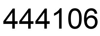 Number 444106 black image