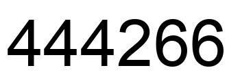 Number 444266 black image