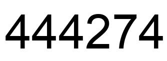 Number 444274 black image