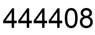 Number 444408 black image