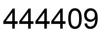 Number 444409 black image