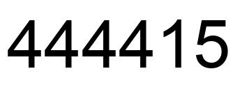 Number 444415 black image
