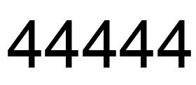 Number 44444 black image