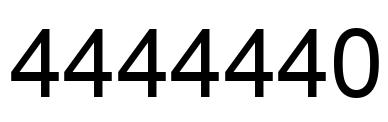 Número 4444440 imagen negro