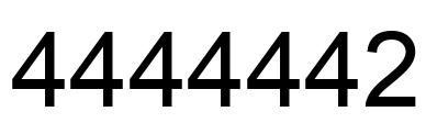 Número 4444442 imagen negro